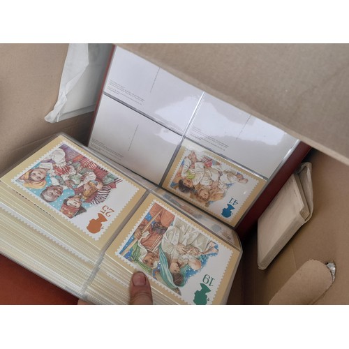 63 - Box of PHQ sets in 2 x Royal Mail postcard albums, a shoebox of and similar box, 2016 noticed as wel... 