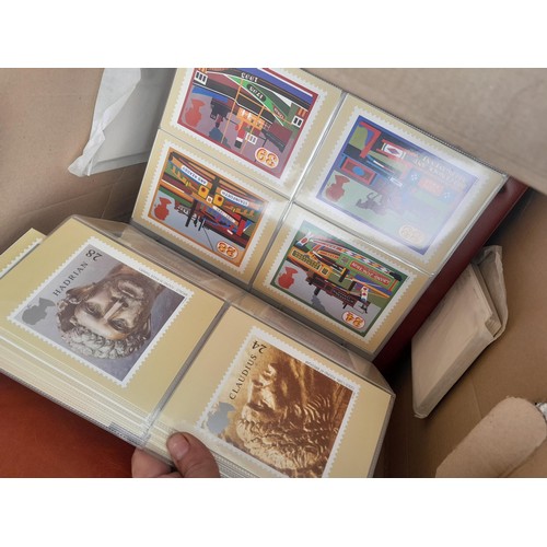 63 - Box of PHQ sets in 2 x Royal Mail postcard albums, a shoebox of and similar box, 2016 noticed as wel... 