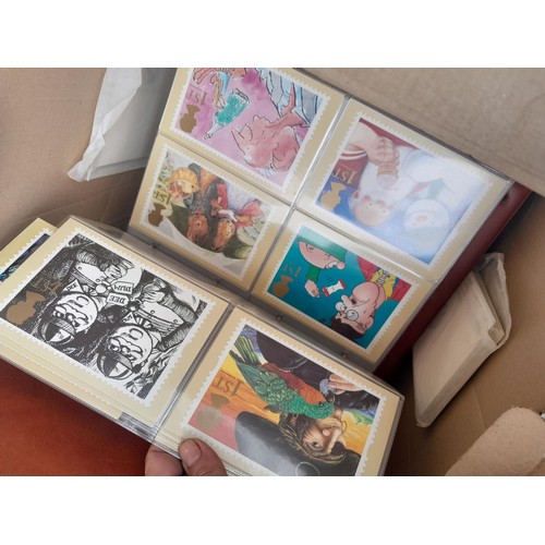 63 - Box of PHQ sets in 2 x Royal Mail postcard albums, a shoebox of and similar box, 2016 noticed as wel... 