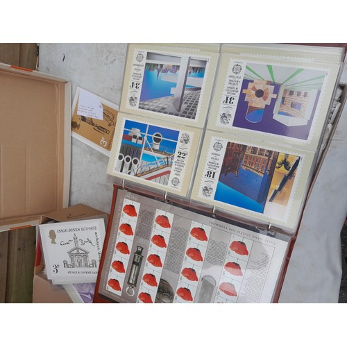 63 - Box of PHQ sets in 2 x Royal Mail postcard albums, a shoebox of and similar box, 2016 noticed as wel... 