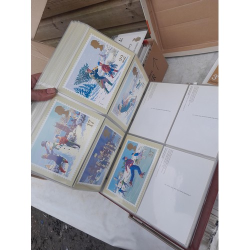 63 - Box of PHQ sets in 2 x Royal Mail postcard albums, a shoebox of and similar box, 2016 noticed as wel... 