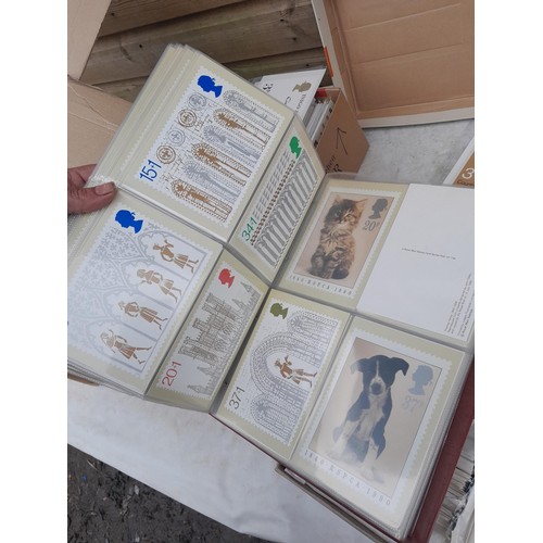 63 - Box of PHQ sets in 2 x Royal Mail postcard albums, a shoebox of and similar box, 2016 noticed as wel... 