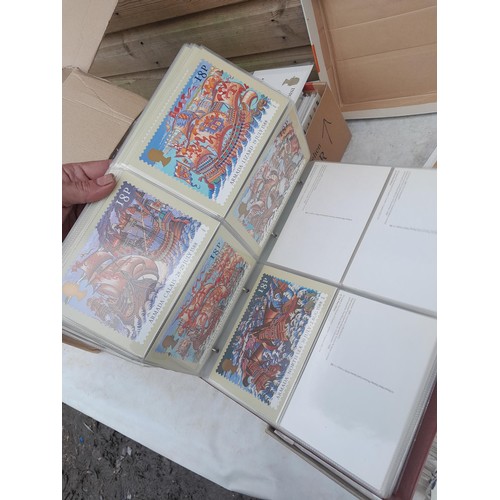 63 - Box of PHQ sets in 2 x Royal Mail postcard albums, a shoebox of and similar box, 2016 noticed as wel... 