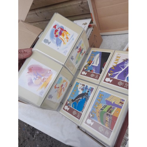 63 - Box of PHQ sets in 2 x Royal Mail postcard albums, a shoebox of and similar box, 2016 noticed as wel... 