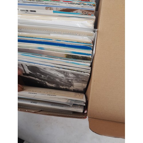 66 - Shoebox of mainly modern postcards plus a few covers