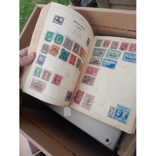 74 - Stamps : An all world stamp collection in various albums and stock books