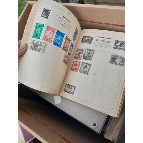 74 - Stamps : An all world stamp collection in various albums and stock books