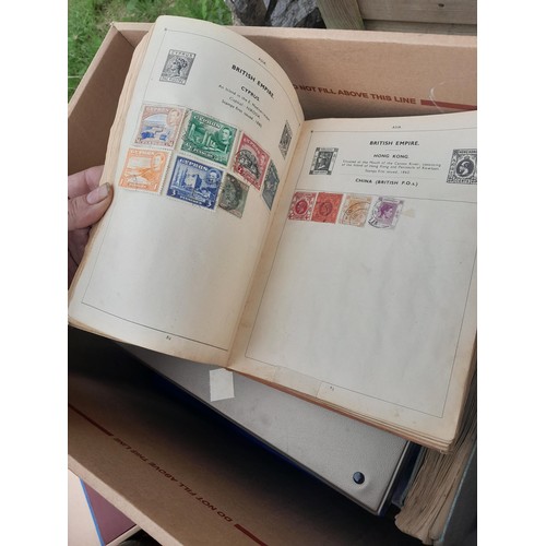 74 - Stamps : An all world stamp collection in various albums and stock books