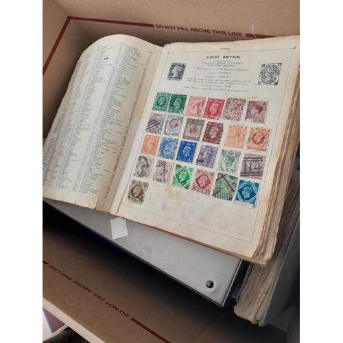 74 - Stamps : An all world stamp collection in various albums and stock books