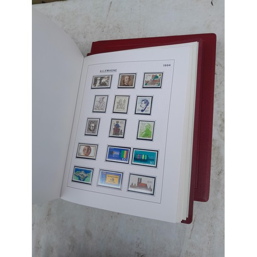 81 - Germany 4 x clean red Biella albums, well presented unmounted mint collection 1970 - 1995 with issue... 