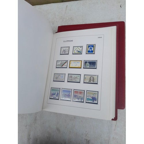 81 - Germany 4 x clean red Biella albums, well presented unmounted mint collection 1970 - 1995 with issue... 