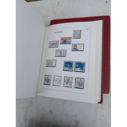 81 - Germany 4 x clean red Biella albums, well presented unmounted mint collection 1970 - 1995 with issue... 