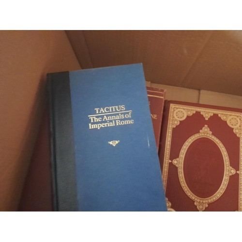 89 - Box of books : nicely bound Oxford University Press Classics, & 1903 3 volumes set The Life of Glads... 