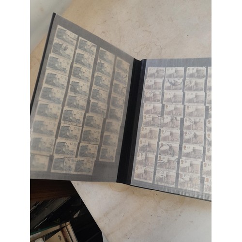 69 - Stamps : Large stock book containing duplicated accumulation of George VI used higher values, also h... 