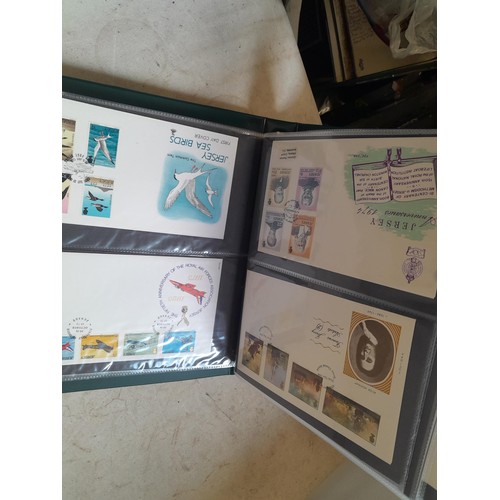 56 - Stamps : Channel Islands 1970s- 1990s First Day Stamp Covers in four albums