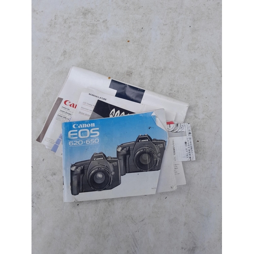 94 - Canon EOS with extra zoom lens and accessories in padded case