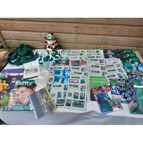 98 - Football related memorabilia mainly Plymouth Argyle, some International England interest in a folder