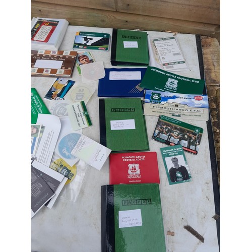 102 - Football memorabilia : Mainly Plymouth Argyle, souvenir programmes, tickets, window stickers, Christ... 