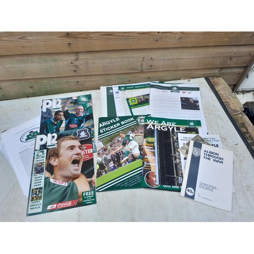 102 - Football memorabilia : Mainly Plymouth Argyle, souvenir programmes, tickets, window stickers, Christ... 