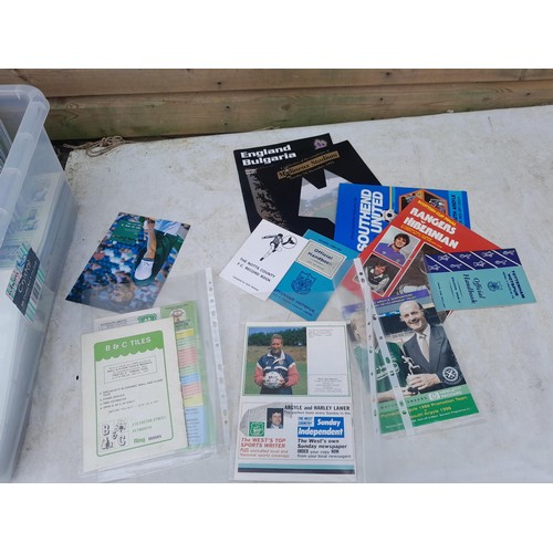 104 - Football memorabilia : An interesting A4 ring binder full of programmes dating from late 1940s onwar... 