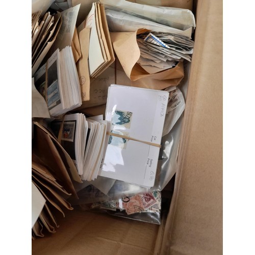 54 - Stamps : South Africa, box with large accumulation in packets and envelopes