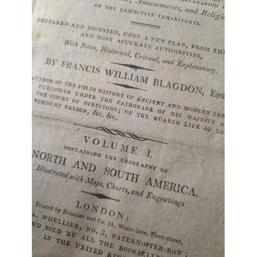 114 - Box of books mainly history and theology themed : The Modern Geographer by Francis William Blagdon (... 