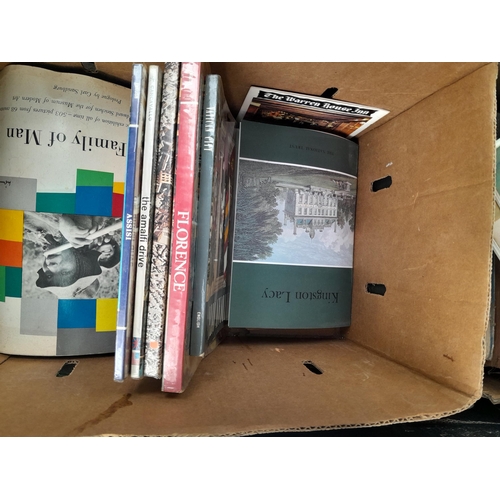 122 - Box of books and magazines, vintage tourist information items etc.