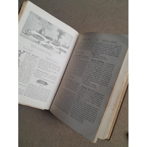 136 - 3 x books on cookery : 1896 Cassell's Dictionary of Cookery, 1907 Mrs Beeton's Everyday Cookery, & e... 