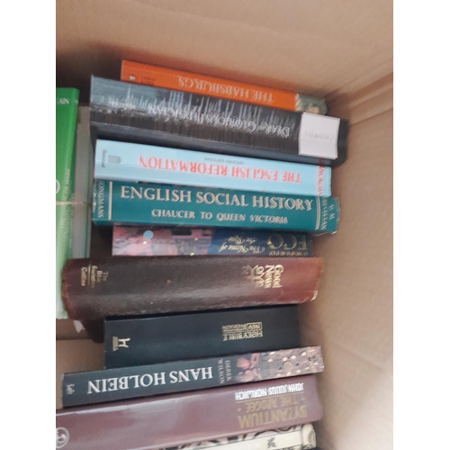 161 - Box of books mainly history and theology and art