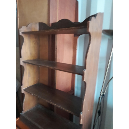 164 - Various open bookshelves, some wooden some melamine