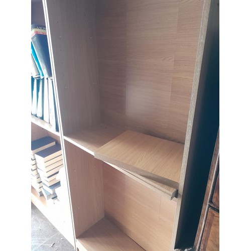 164 - Various open bookshelves, some wooden some melamine