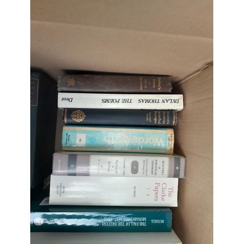 172 - Box of books mainly history and theology & politics including three volume set : The History of Parl... 