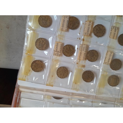 260 - Coins : Mixed era GB coins from 19th century onwards, earlier coins polished housed in album sheets,... 