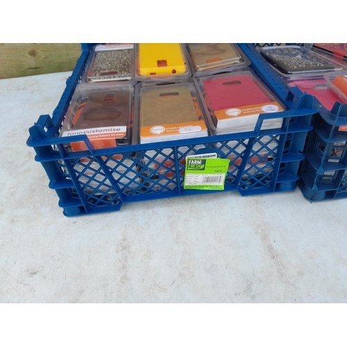 268 - 2 x mushroom crates full of new old stock phone covers