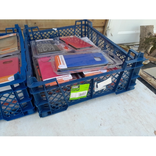 268 - 2 x mushroom crates full of new old stock phone covers