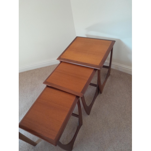 276 - Mid 20th century teak G Plan nest of tables in very good order