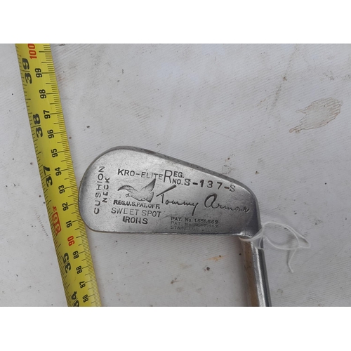 301 - Golfing interest : Vintage Tommy Armour No 4 Rex Hartley cushion neck sweet spot iron