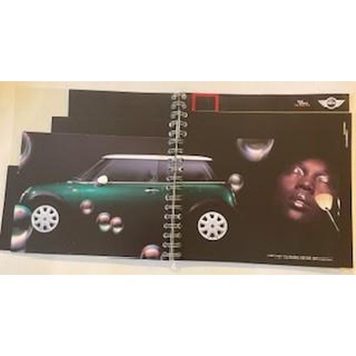 410 - Motoring Interest BMW Mini One / Mini Cooper sales Brochure for 2001 /2002, unusual spiral bound ite... 