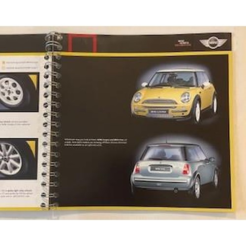 410 - Motoring Interest BMW Mini One / Mini Cooper sales Brochure for 2001 /2002, unusual spiral bound ite... 