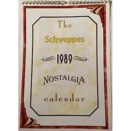 413 - Schweppes 1989 Nostalgia calendar, 3 months per page in original packaging