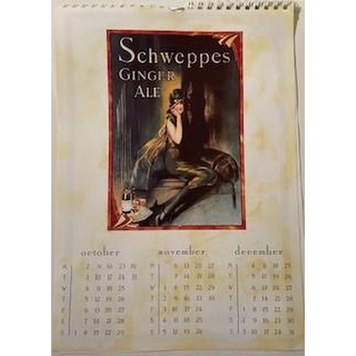 413 - Schweppes 1989 Nostalgia calendar, 3 months per page in original packaging