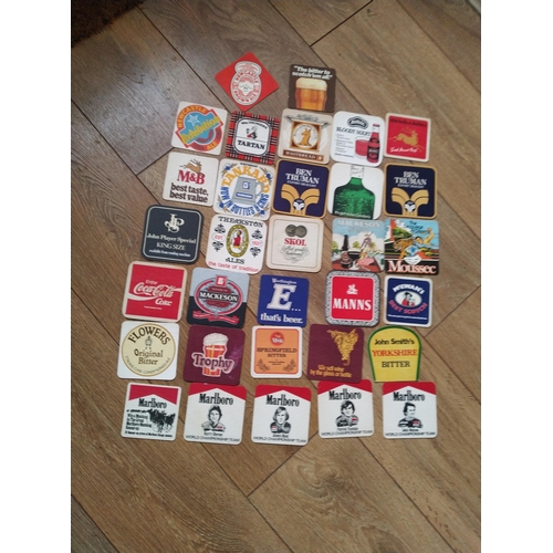 478 - Advertising breweriana interest : a clean collection of beer mats from 1979 - 1981 period, approx 24... 