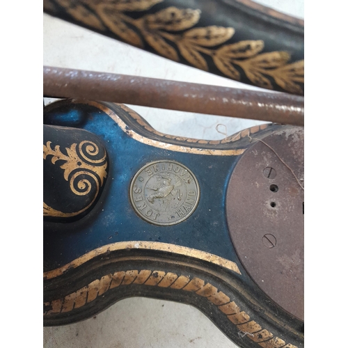 522 - 19th century Jones Swan neck sewing machine, gilding pretty good note some surface oxidization