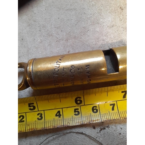 543 - Vintage brass Metropolitan whistle