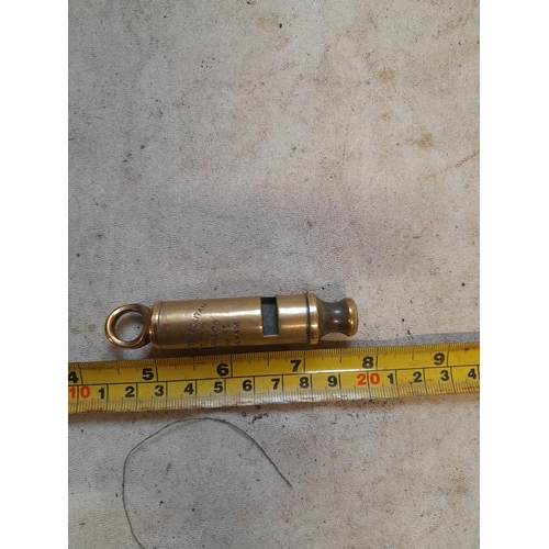 543 - Vintage brass Metropolitan whistle