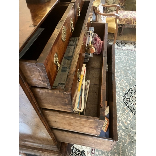 14 - An impressive William and Mary chest on stand with two short and three longs drawers over three furt... 