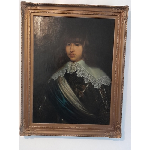 18 - Late 18th / early 19th century oil on canvas after the original by Justus Sustermans, portrait of a ... 