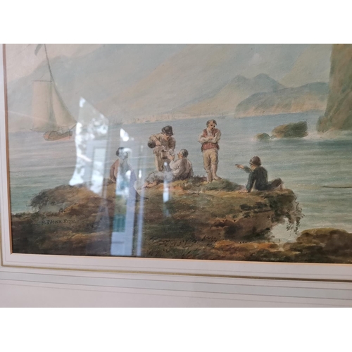 26 - Nicholas Pocock (1740-1821), signed and dated watercolour 1790 : Basse Terre. Green Point & Nags Hea... 