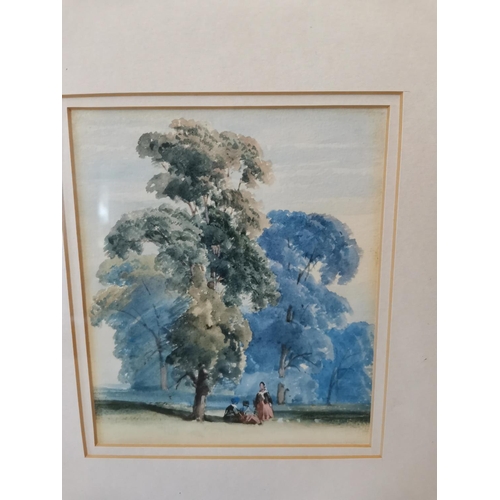 39 - Attributed to Richard Parkes Bonington (1802 - 1828) watercolour of Country Landscape  framed and gl... 