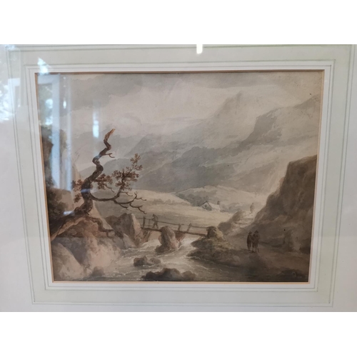 40 - Benjamin Barker 1776-1838 watercolour, View of stream near Bath, framed and glazed  purchased from e... 